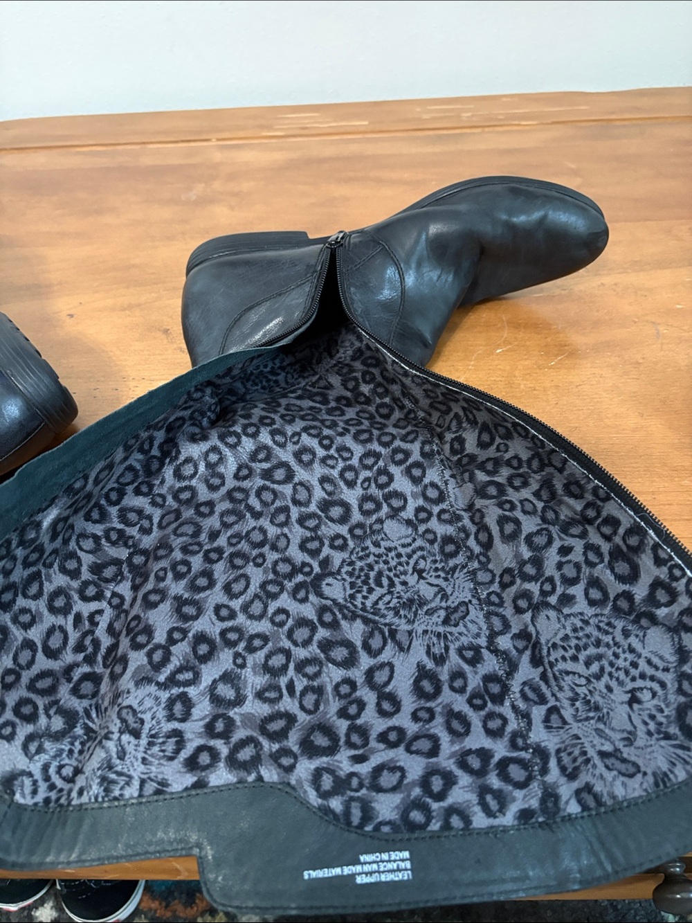 Born Sage Black Tall Leather Boots Size 11 - Picture 15 of 16